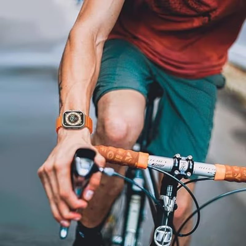 Smartwatch Ultra Plus 2.1" cu Apel Bluetooth, Monitorizare Sănătate (Ritm Cardiac, Oximetru, Somn, Calorii), 150+ Moduri Sport, Încărcare Wireless, rezistent, iOS & Android