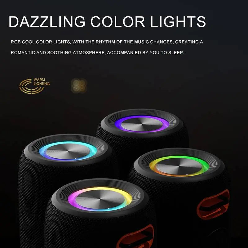 Boxă Portabilă Bluetooth 30W, 4000mAh, Rezistenta la Apă IPX6, Bass Puternic, Autonomie 15-20h, TWS True Wireless Sound, RGB Light, Incărcare USB-C, Slot SD, AUX, USB, Curea de Mană, FM Radio, Difuzor Wireless Outdoor, Bluetooth 5.2, Negru PIEX.RO