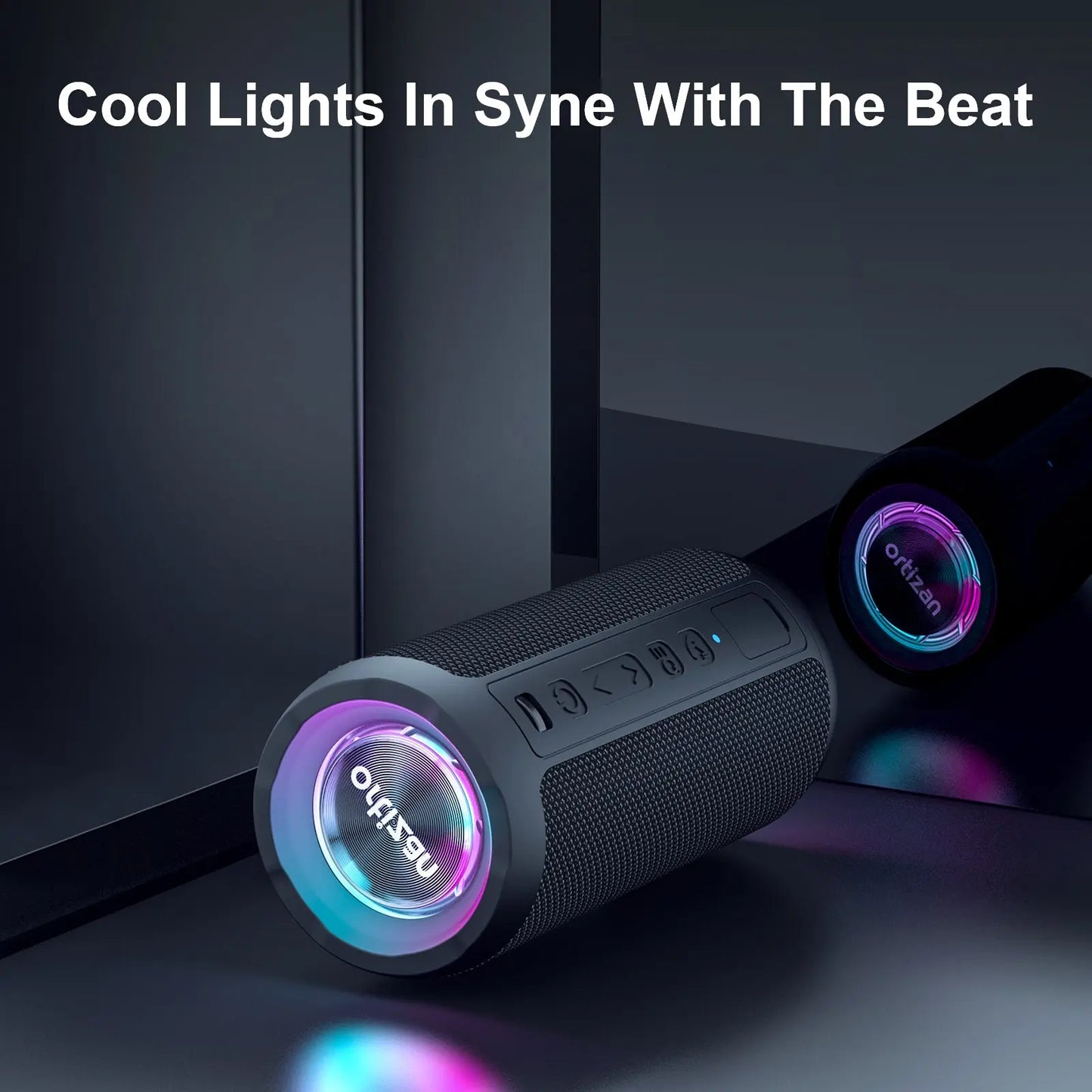 Boxa Portabila Bluetooth 5.3, Bass Puternic DSP, 24W, Autonomie 30 Ore, TWS Stereo, Rezistenta Apa IPX7, EQ Sound Effects, RGB Led, MicroSD/TF, AUX In, USB-C, Hands-Free, Asistenti Vocali Siri/Google, Design Compact, Negru PIEX.RO