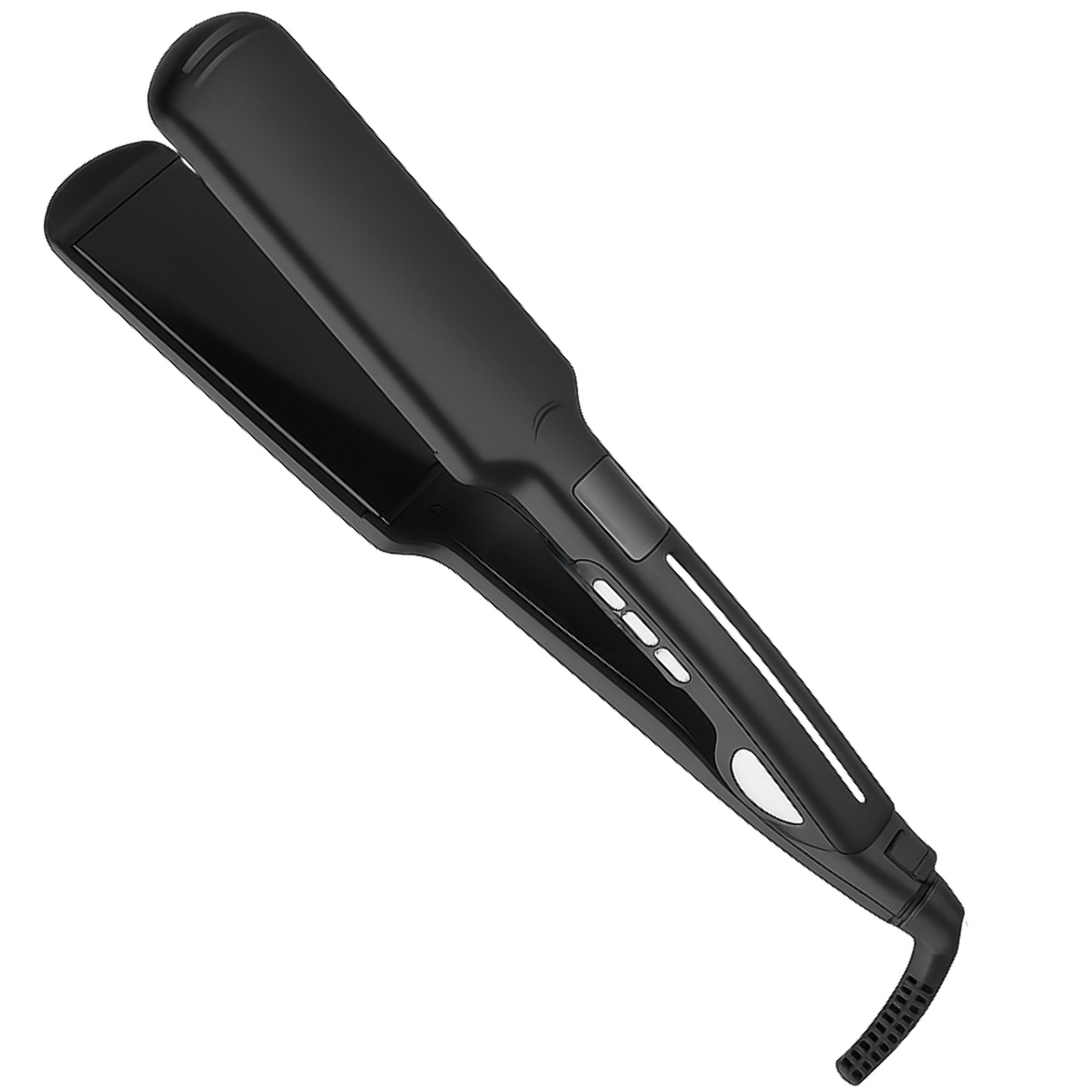 Placă de îndreptat părul profesională cu plăci ceramice late, ecran digital, 230°C, temperatură reglabilă, încălzire rapidă, cablu rotativ 360° și Easy Lock, potrivită pentru toate tipurile de păr, Negru