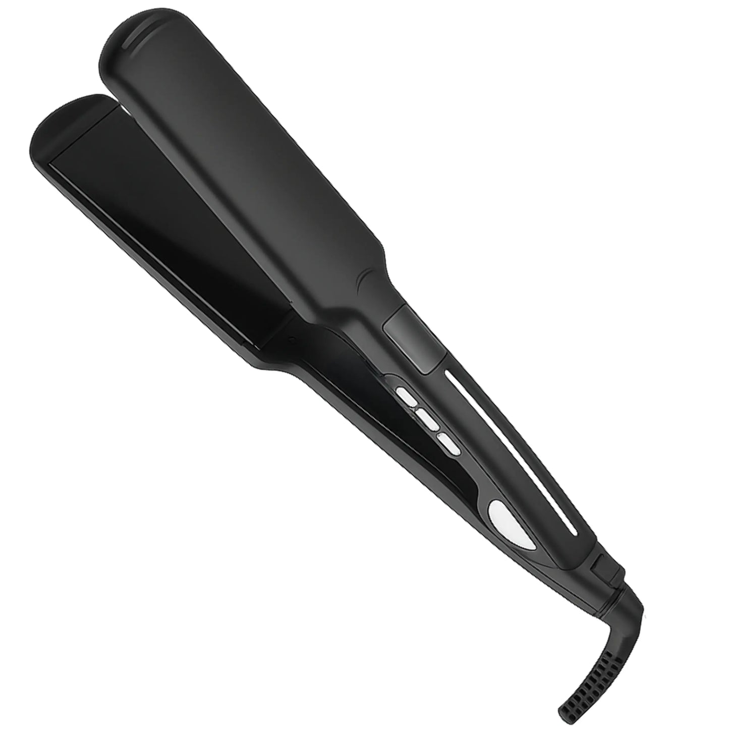 Placă de îndreptat părul profesională cu plăci ceramice late, ecran digital, 230°C, temperatură reglabilă, încălzire rapidă, cablu rotativ 360° și Easy Lock, potrivită pentru toate tipurile de păr, Negru PIEX.RO