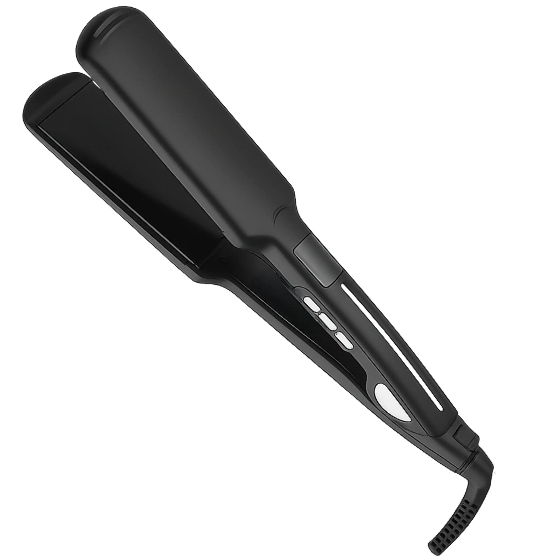 Placă de îndreptat părul profesională cu plăci ceramice late, ecran digital, 230°C, temperatură reglabilă, încălzire rapidă, cablu rotativ 360° și Easy Lock, potrivită pentru toate tipurile de păr, Negru PIEX.RO
