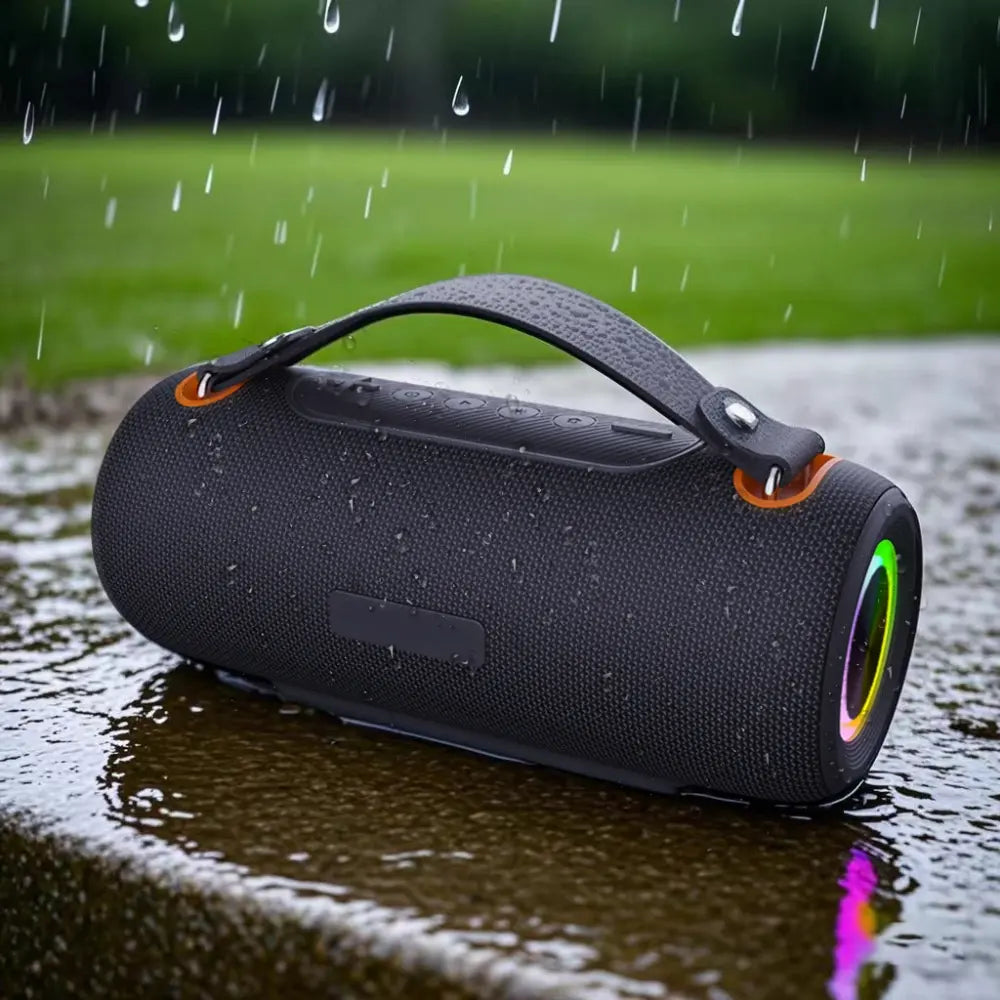 Boxă Portabilă Bluetooth 30W, 4000mAh, Rezistenta la Apă IPX6, Bass Puternic, Autonomie 15-20h, TWS True Wireless Sound, RGB Light, Incărcare USB-C, Slot SD, AUX, USB, Curea de Mană, FM Radio, Difuzor Wireless Outdoor, Bluetooth 5.2, Negru PIEX.RO