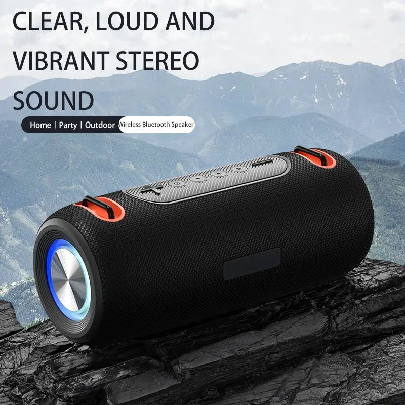 Boxă Portabilă Bluetooth 30W, 4000mAh, Rezistenta la Apă IPX6, Bass Puternic, Autonomie 15-20h, TWS True Wireless Sound, RGB Light, Incărcare USB-C, Slot SD, AUX, USB, Curea de Mană, FM Radio, Difuzor Wireless Outdoor, Bluetooth 5.2, Negru PIEX.RO