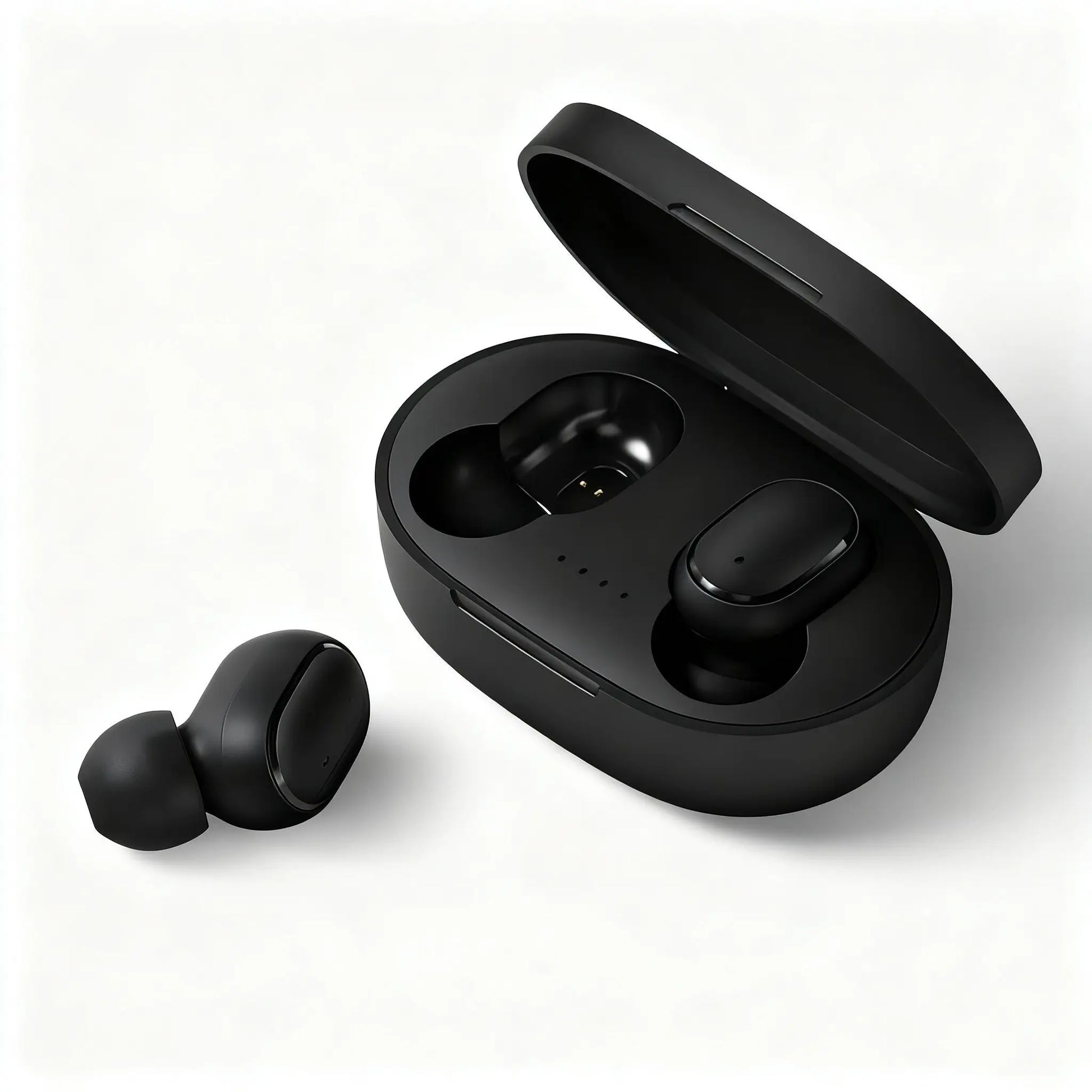 Casti Wireless Tip Earbuds TWS Bluetooth 5.3, Sunet Stereo HD, Autonomie 3h Muzica/3.5h Apel, Standby 80h, Cutie Incarcare 280mAh (2.5 Reincarcari), Sport & Gaming, Design Compact PIEX.RO