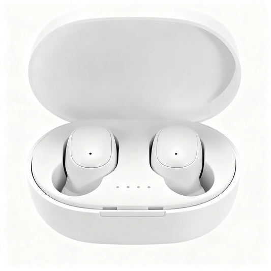 Casti Wireless Tip Earbuds TWS Bluetooth 5.3, Sunet Stereo HD, Autonomie 3h Muzica/3.5h Apel, Standby 80h, Cutie Incarcare 280mAh (2.5 Reincarcari), Sport & Gaming, Design Compact PIEX.RO