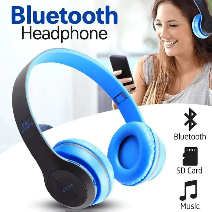 Căști Wireless P47, Stereo Headphones, Compatibil cu orice telefon My Store