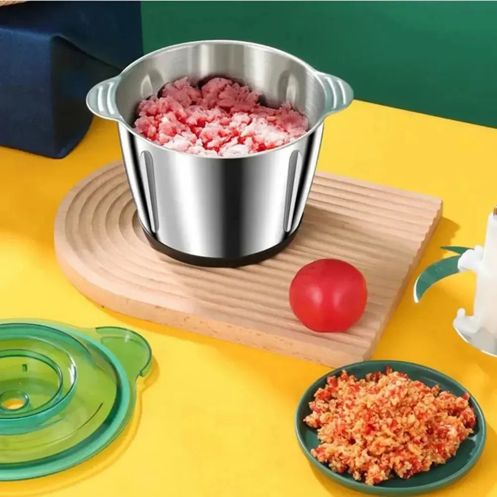 Tocător electric pentru carne și legume, 4 lame din oțel inoxidabil My Store