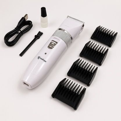 Masina de tuns animale, Geemy®, GM-635, pentru caini, pisici, Lama ceramica, 4 perii de la 3mm pana la 12mm, Acumulator trimmer, autonomie 40 minute, Silentioasa, Fara fir,