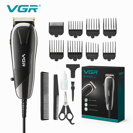 Masina de tuns profesionala cu acumulator, VGR V-127, 8 gratare, accesorii incluse, set