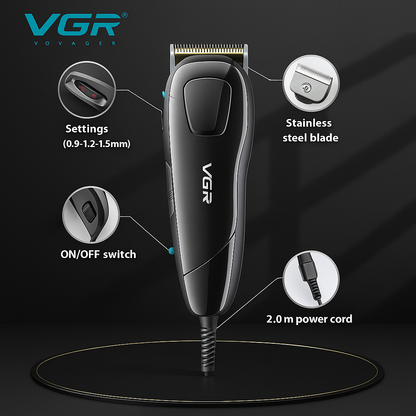 Masina de tuns profesionala cu acumulator, VGR V-127, 8 gratare, accesorii incluse, set
