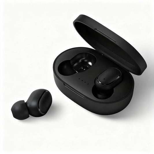 Casti Wireless Tip Earbuds TWS Bluetooth 5.3, Sunet Stereo HD, Autonomie 3h Muzica/3.5h Apel, Standby 80h, Cutie Incarcare 280mAh (2.5 Reincarcari), Sport & Gaming, Design Compact PIEX.RO