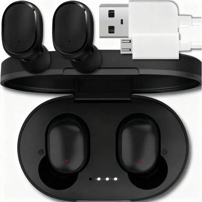 Casti Wireless Tip Earbuds TWS Bluetooth 5.3, Sunet Stereo HD, Autonomie 3h Muzica/3.5h Apel, Standby 80h, Cutie Incarcare 280mAh (2.5 Reincarcari), Sport & Gaming, Design Compact PIEX.RO