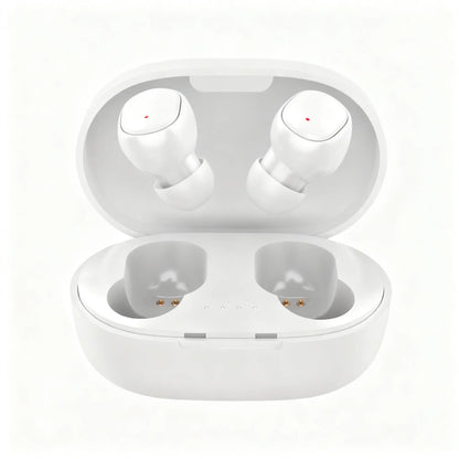 Casti Wireless Tip Earbuds TWS Bluetooth 5.3, Sunet Stereo HD, Autonomie 3h Muzica/3.5h Apel, Standby 80h, Cutie Incarcare 280mAh (2.5 Reincarcari), Sport & Gaming, Design Compact PIEX.RO