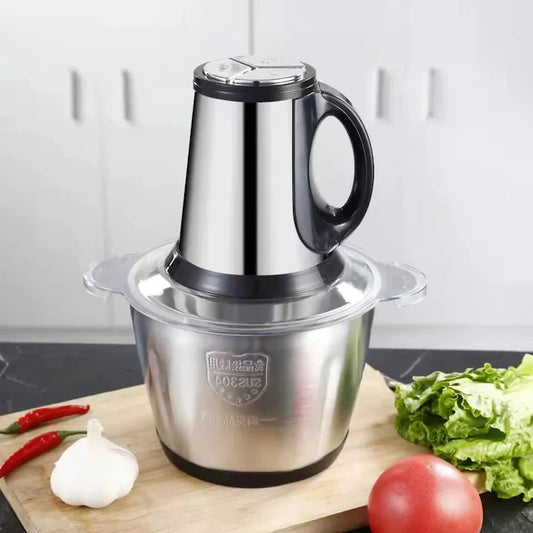 Tocător electric pentru carne și legume, 4 lame din oțel inoxidabil